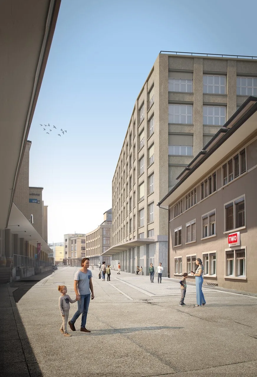 Auch der Neubau soll sieben Stockwerke haben. Eine Visualisierung des Neubaus.